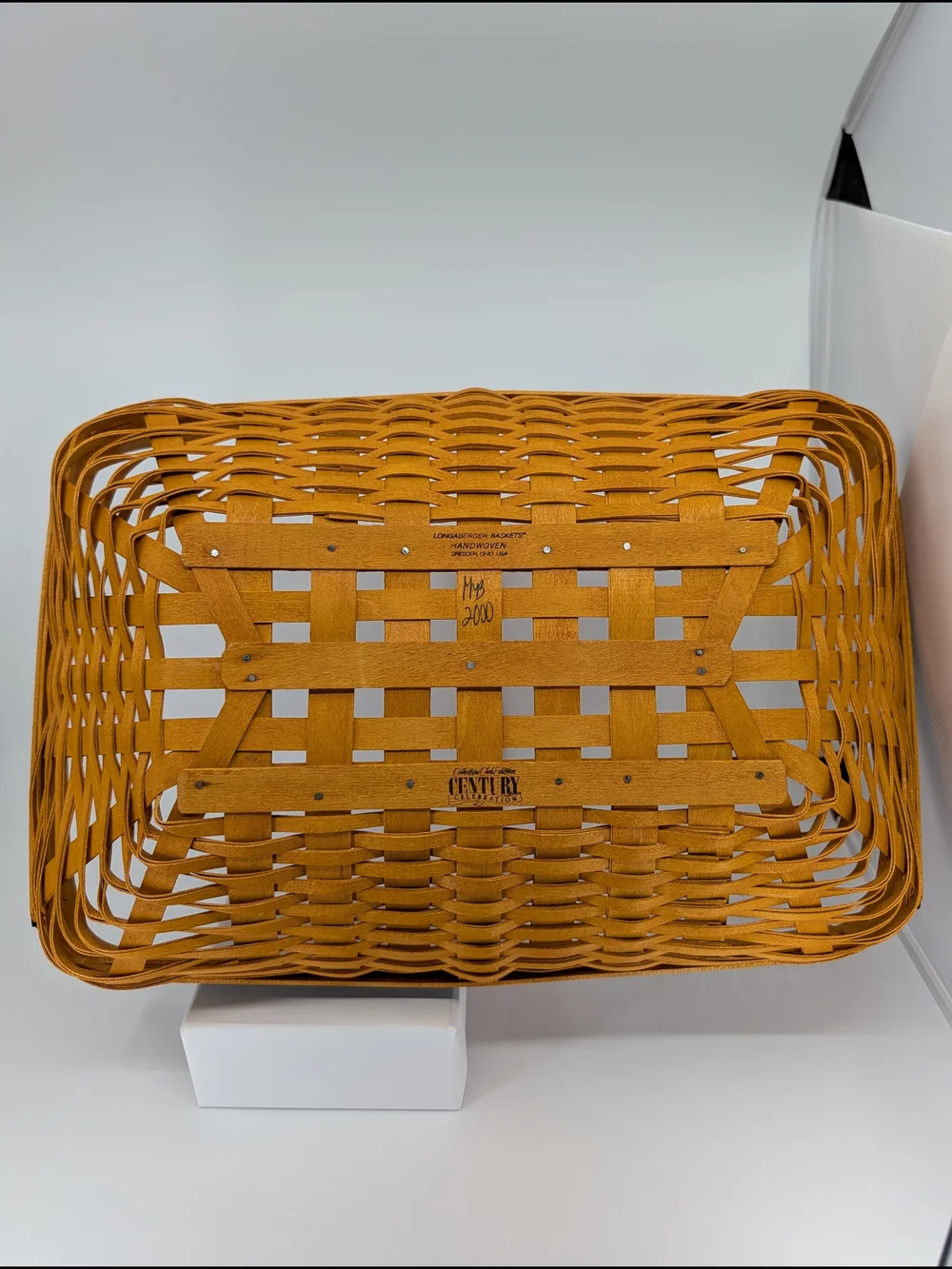 Longaberger 2000 Collectors Club Spring Meadow Basket/Liner/Protector/Tie-On